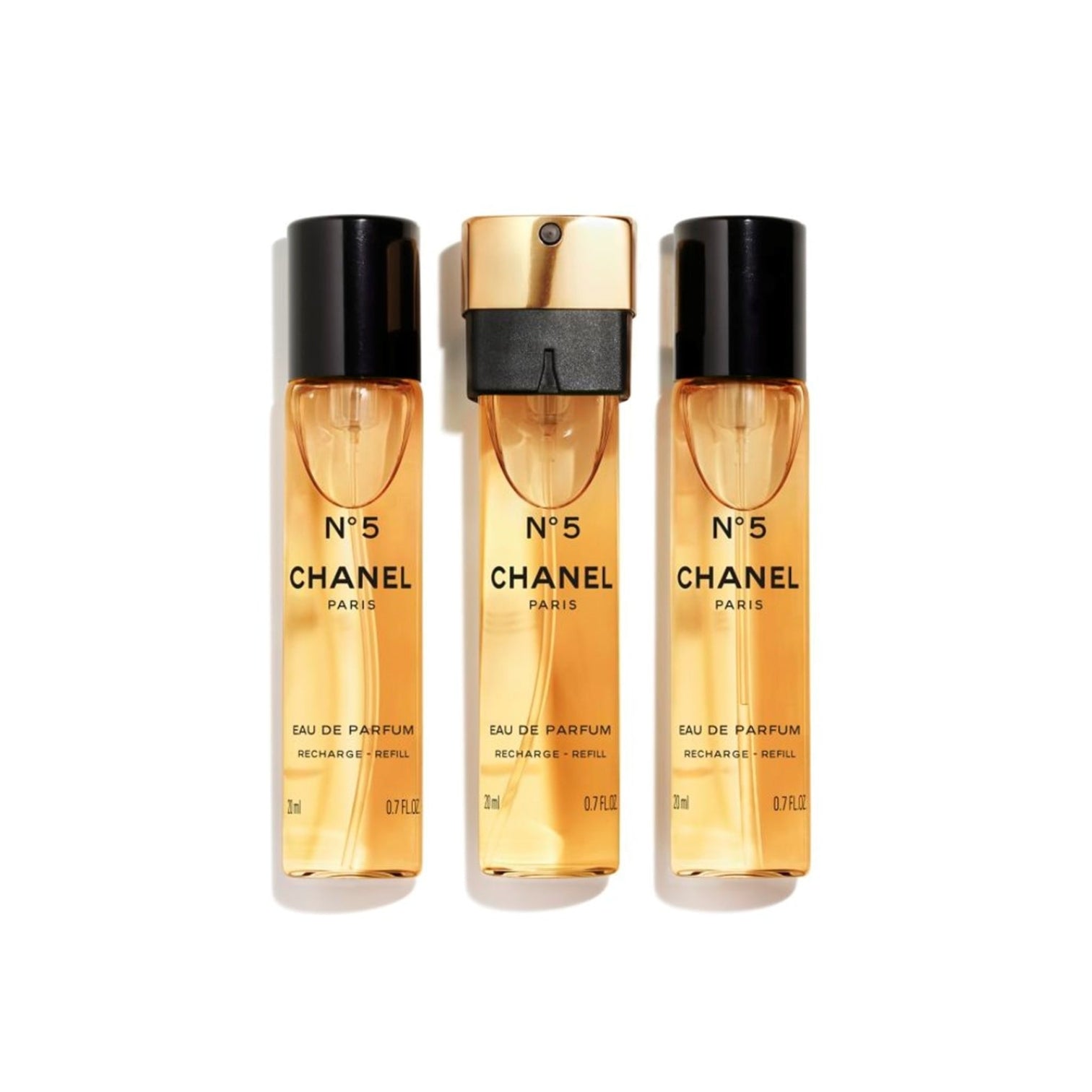 LUXURY HUB CHANEL N°5 EAU DE PARFUM TWIST AND SPRAY 3X20ML