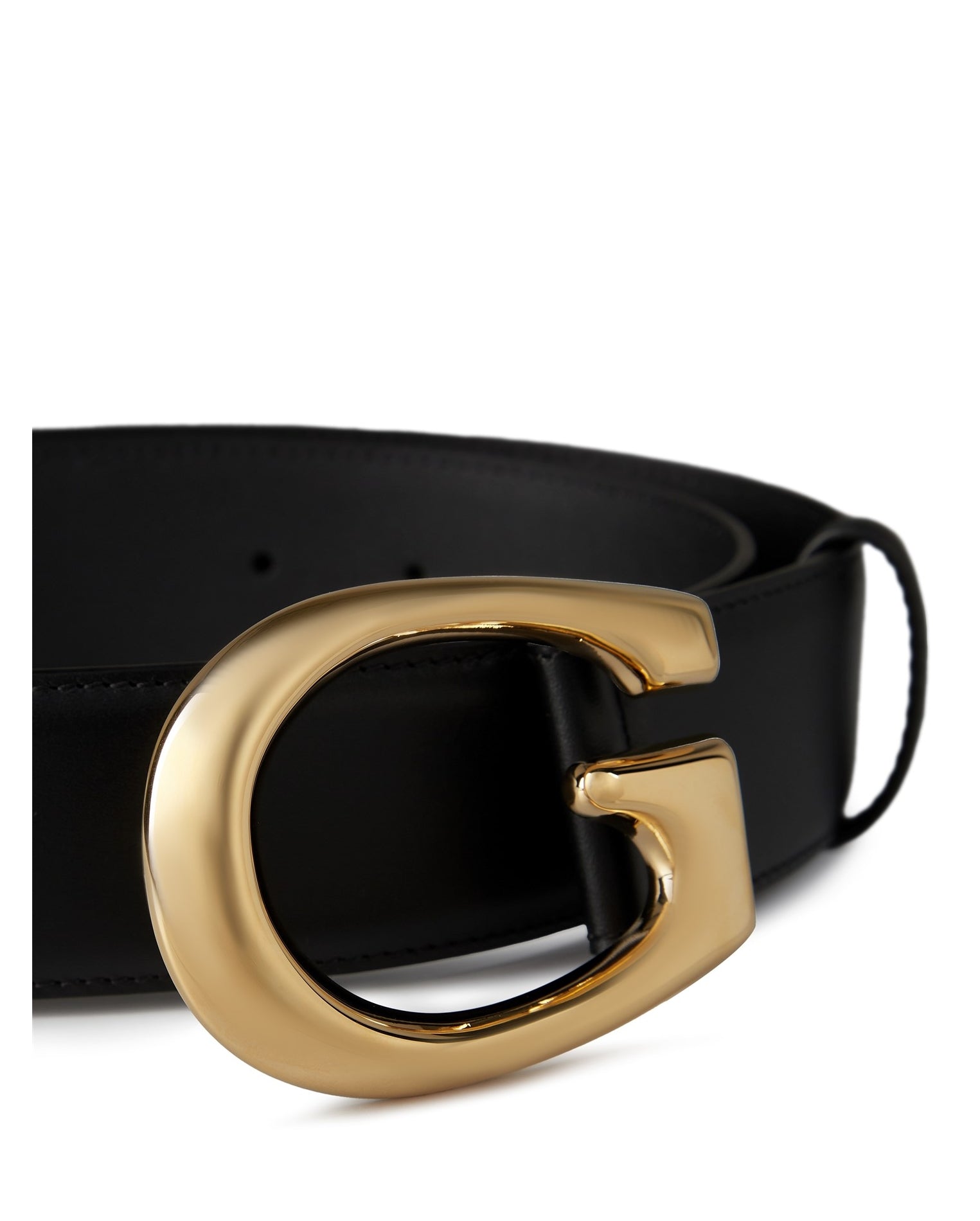 LUXURY HUB GUCCI G-BUCKLE THIN LEATHER BELT MENS