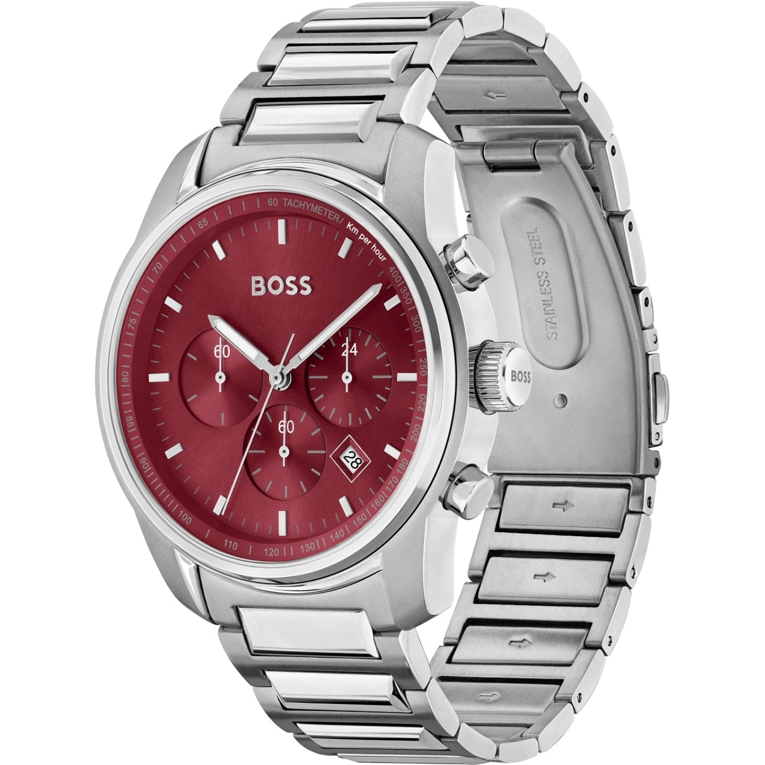 LUXURY HUB BOSS GENTS BOSS TRACE BRACELET WATCH