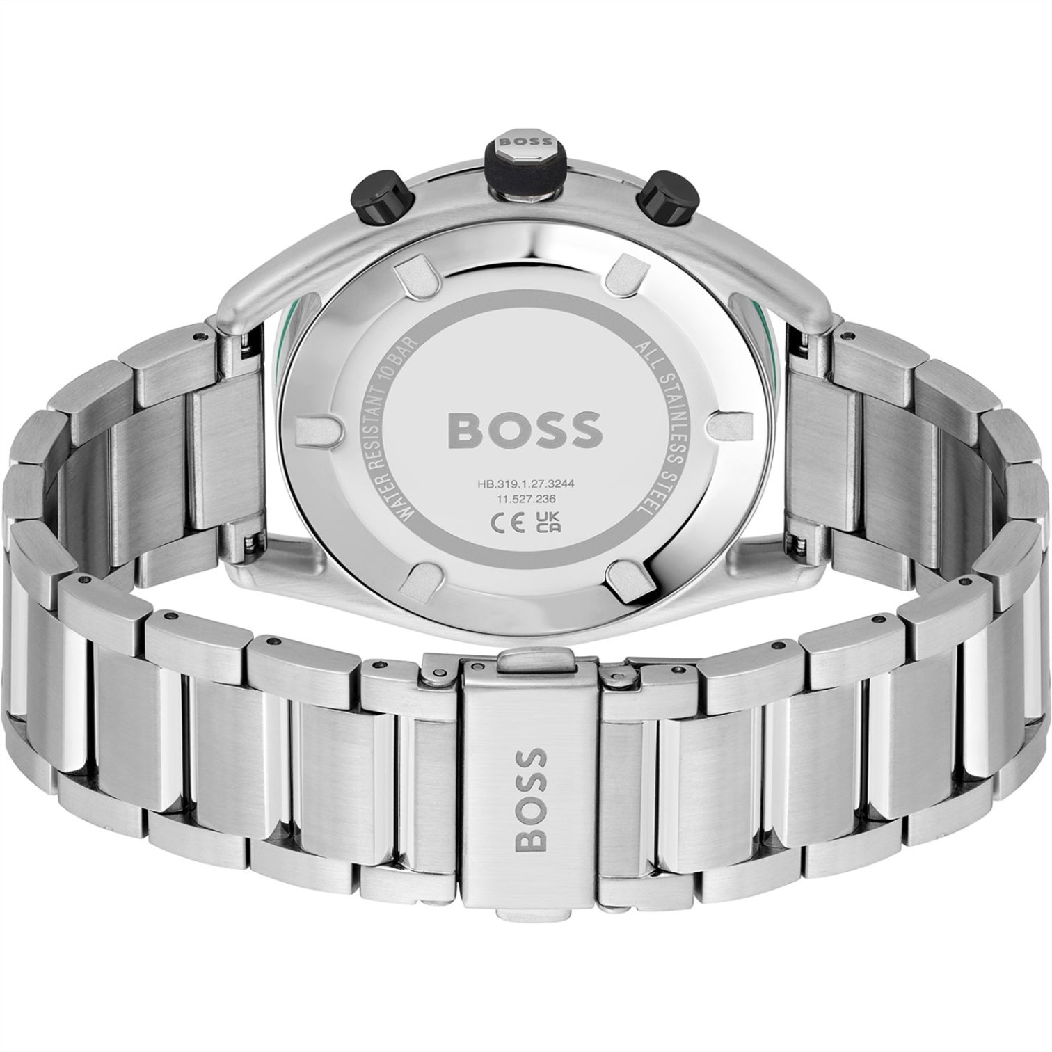 LUXURY HUB BOSS GENTS CENTRE COURT STAINLESS STEEL WATCH
