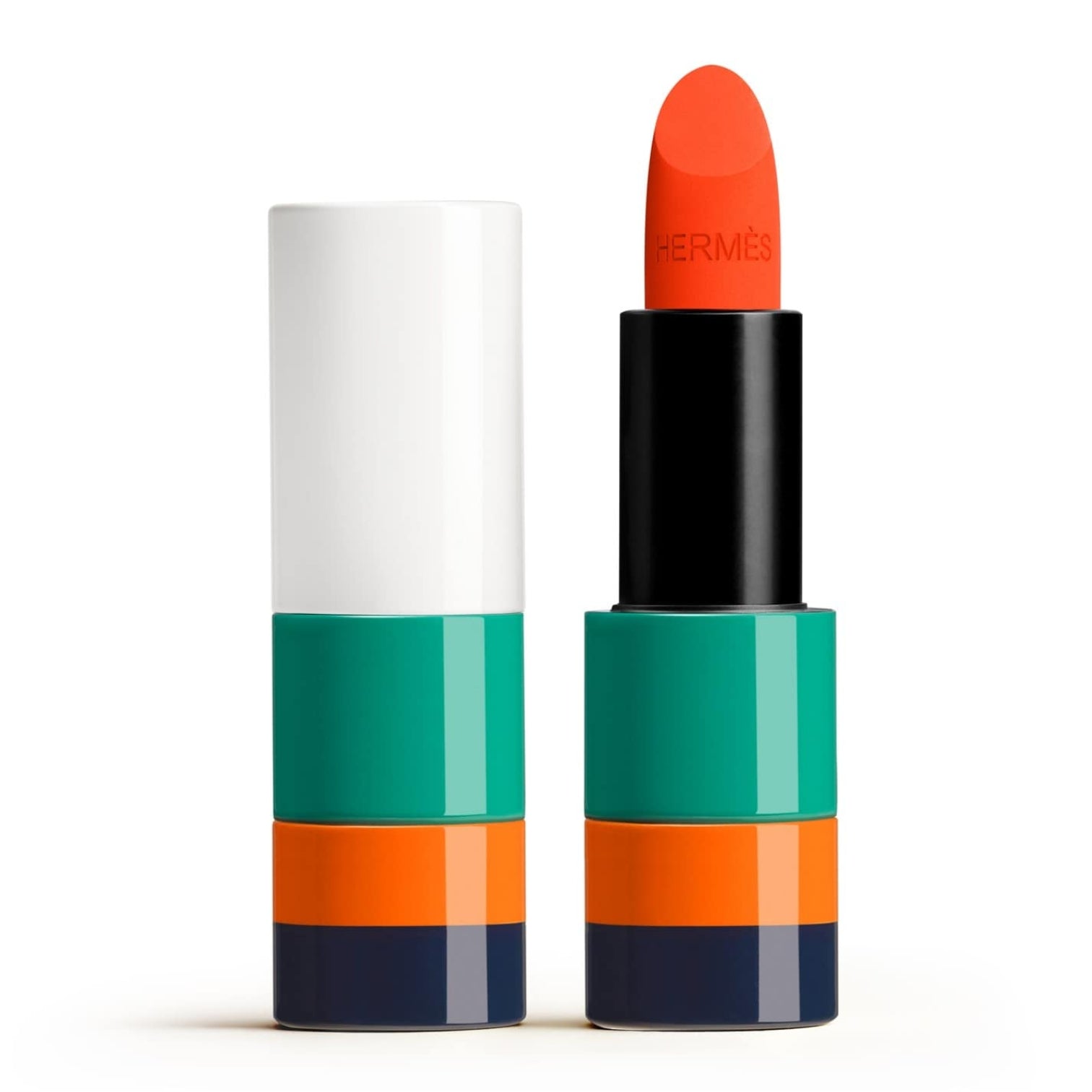 LUXURY HUB HERMES ROUGE HERMÈS, MATTE LIPSTICK, LIMITED EDITION, ORANGE NÉON