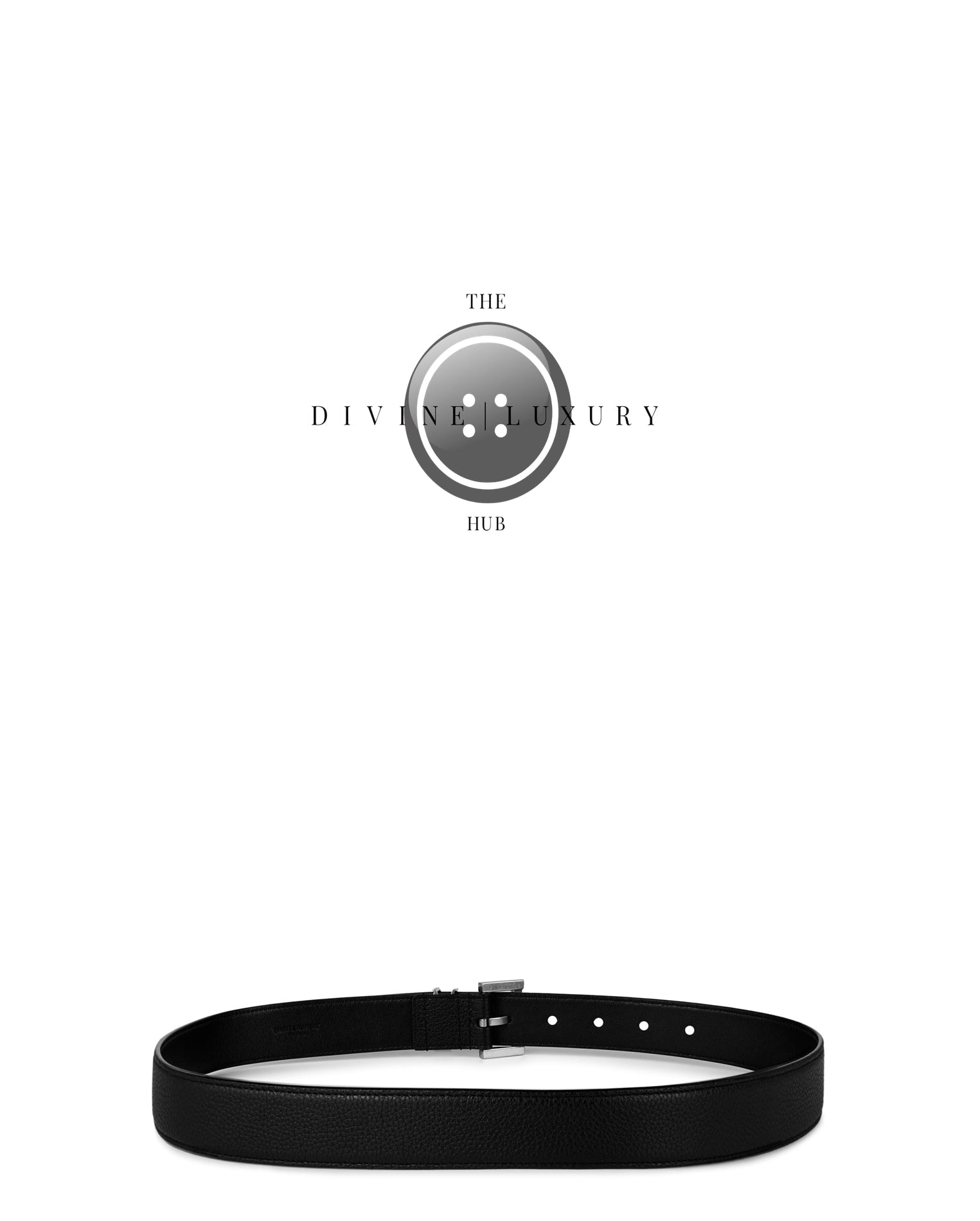 LUXURY HUB SAINT LAURENT LEATHER CASSANDRE BUCKLE BELT