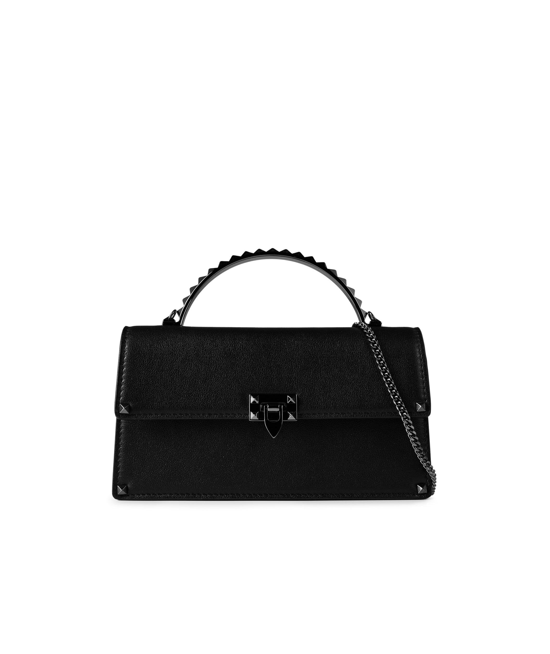 LUXURY HUB VALENTINO GARAVANI VG STUD TOP HANDLE BAG