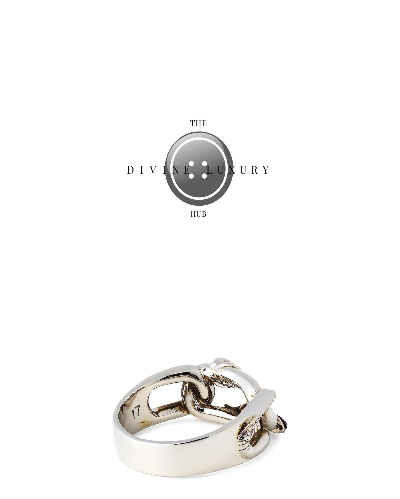 LUXURY HUB ALEXANDER MCQUEEN ALEX SNK SKL RING