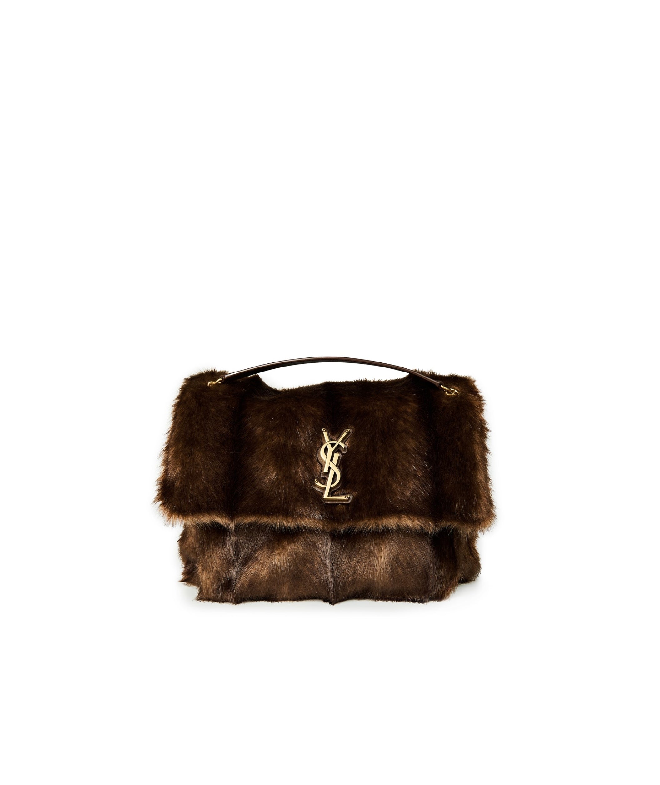 LUXURY HUB SAINT LAURENT SAINT FAUX FUR NIKI BAG