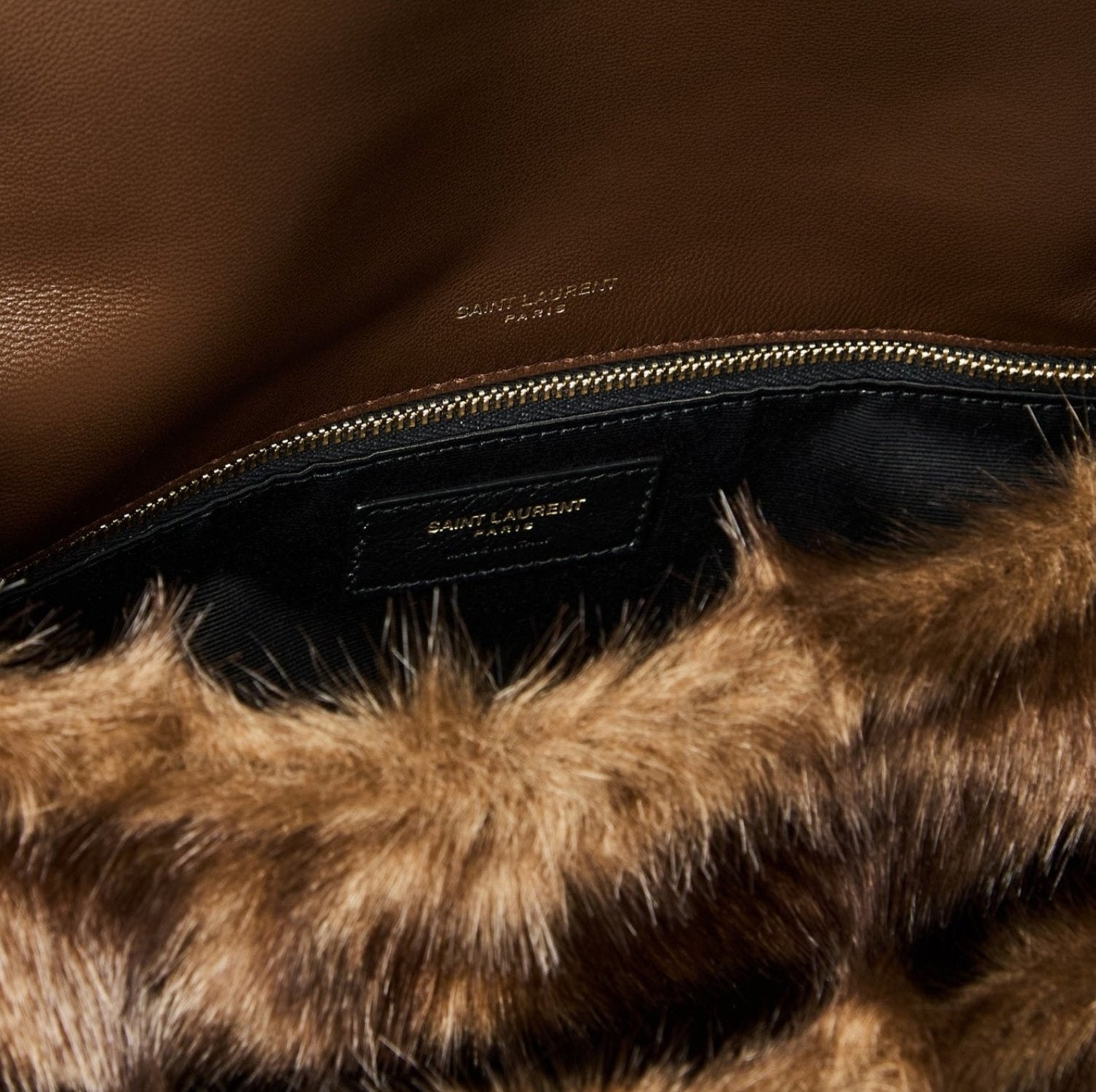 LUXURY HUB SAINT LAURENT SAINT FAUX FUR NIKI BAG