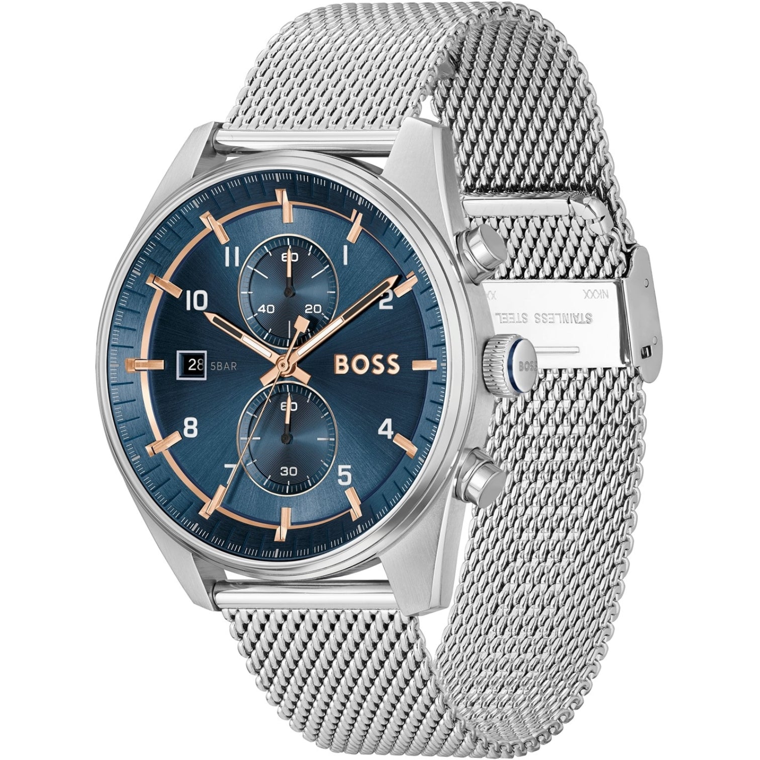 LUXURY HUB BOSS GENTS BOSS SKYTRAVELLER CHRONOGRAPH WATCH