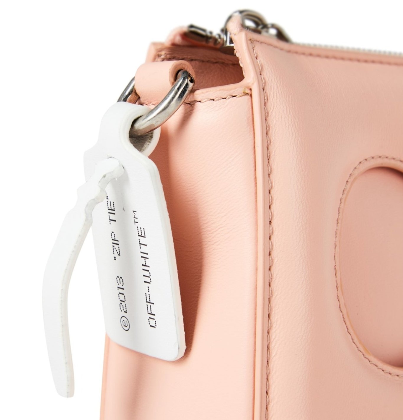 LUXURY HUB OFF WHITE OFF ZIP POUCH