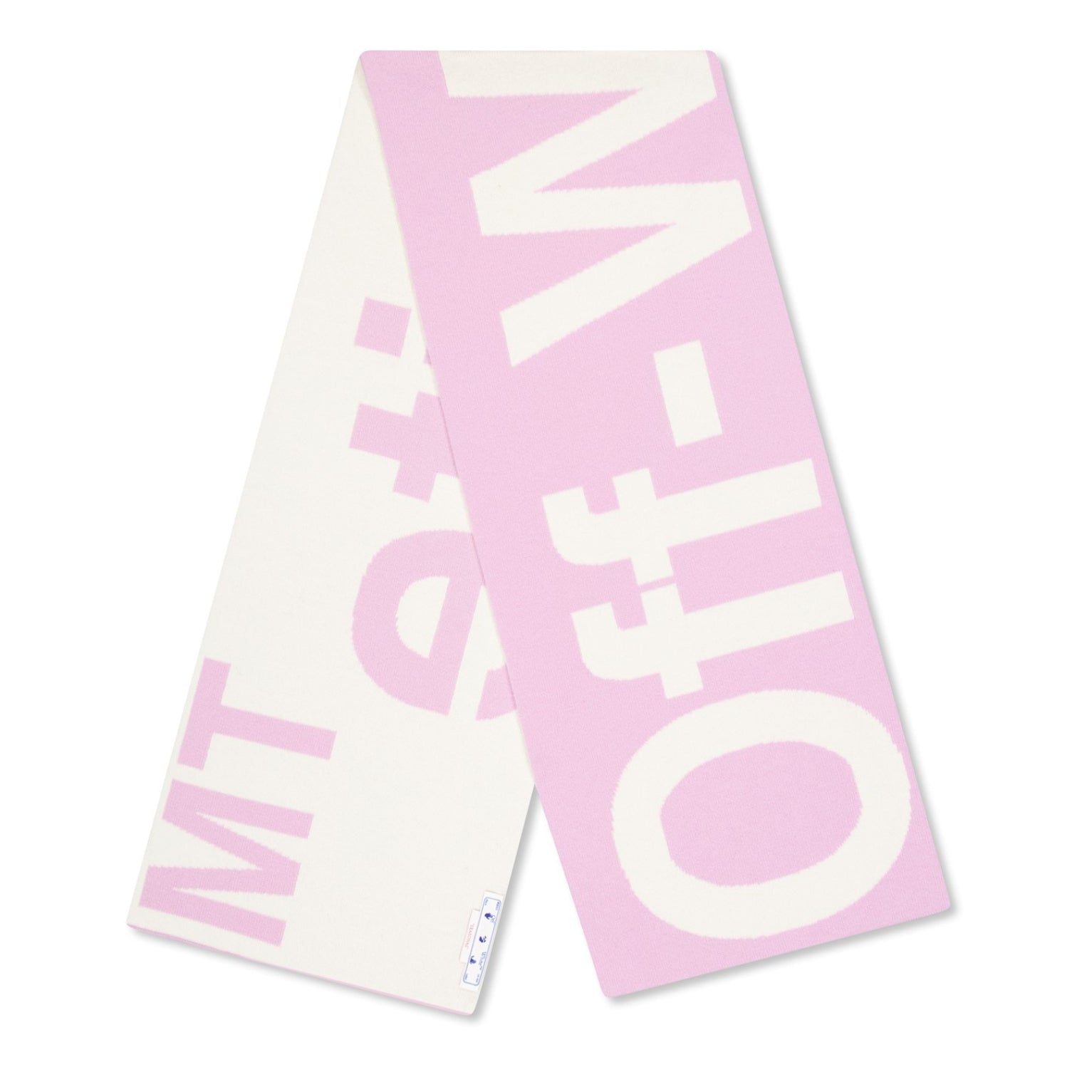 LUXURY HUB OFF WHITE CONTRASTING LOGO SCARF