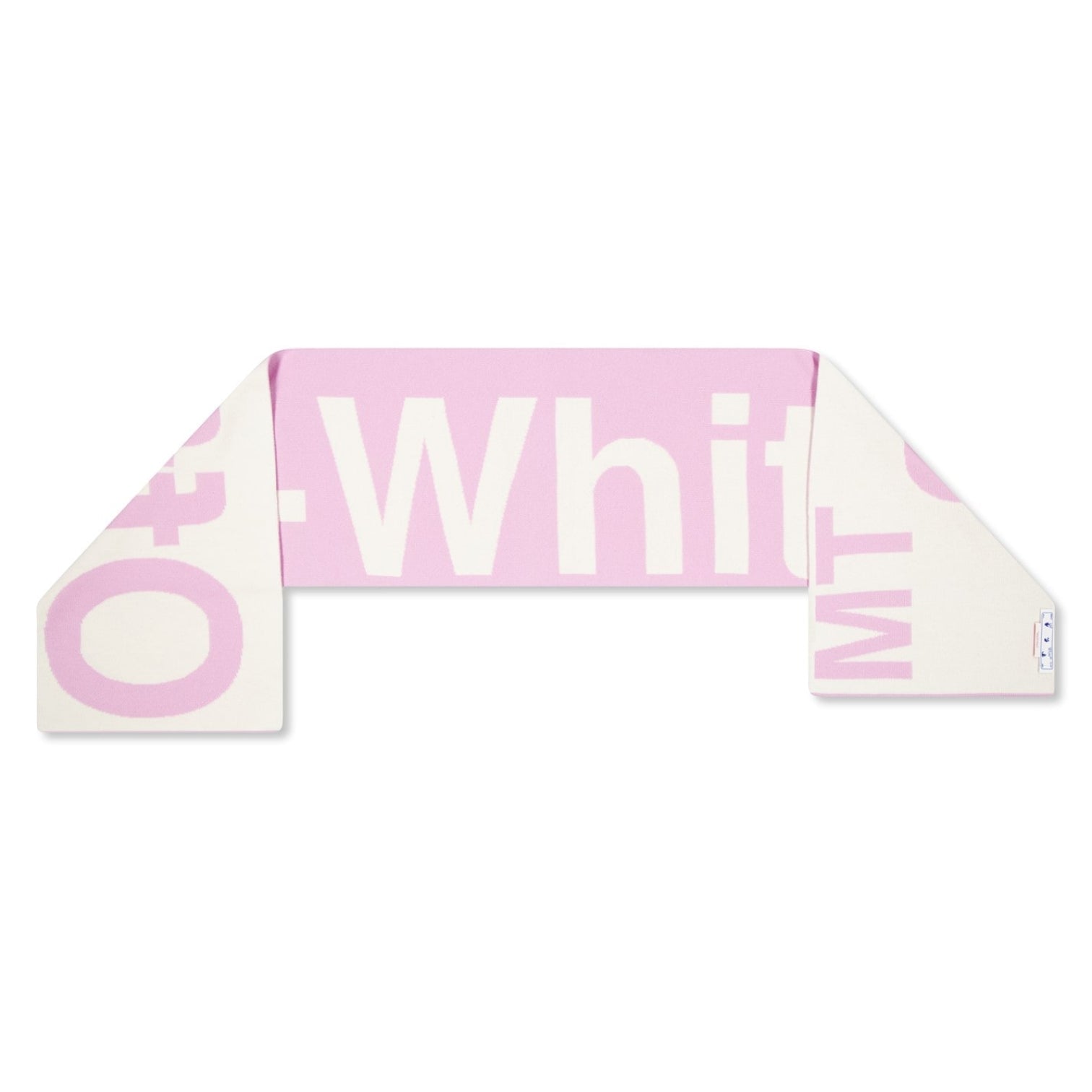 LUXURY HUB OFF WHITE CONTRASTING LOGO SCARF