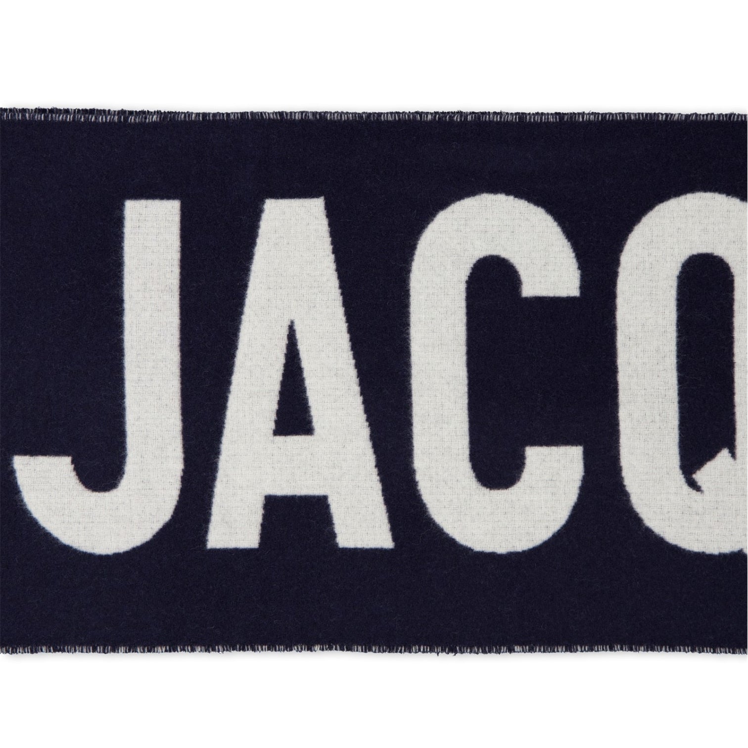 LUXURY HUB JACQUEMUS L'ÉCHARPE FRINGE LOGO SCARF