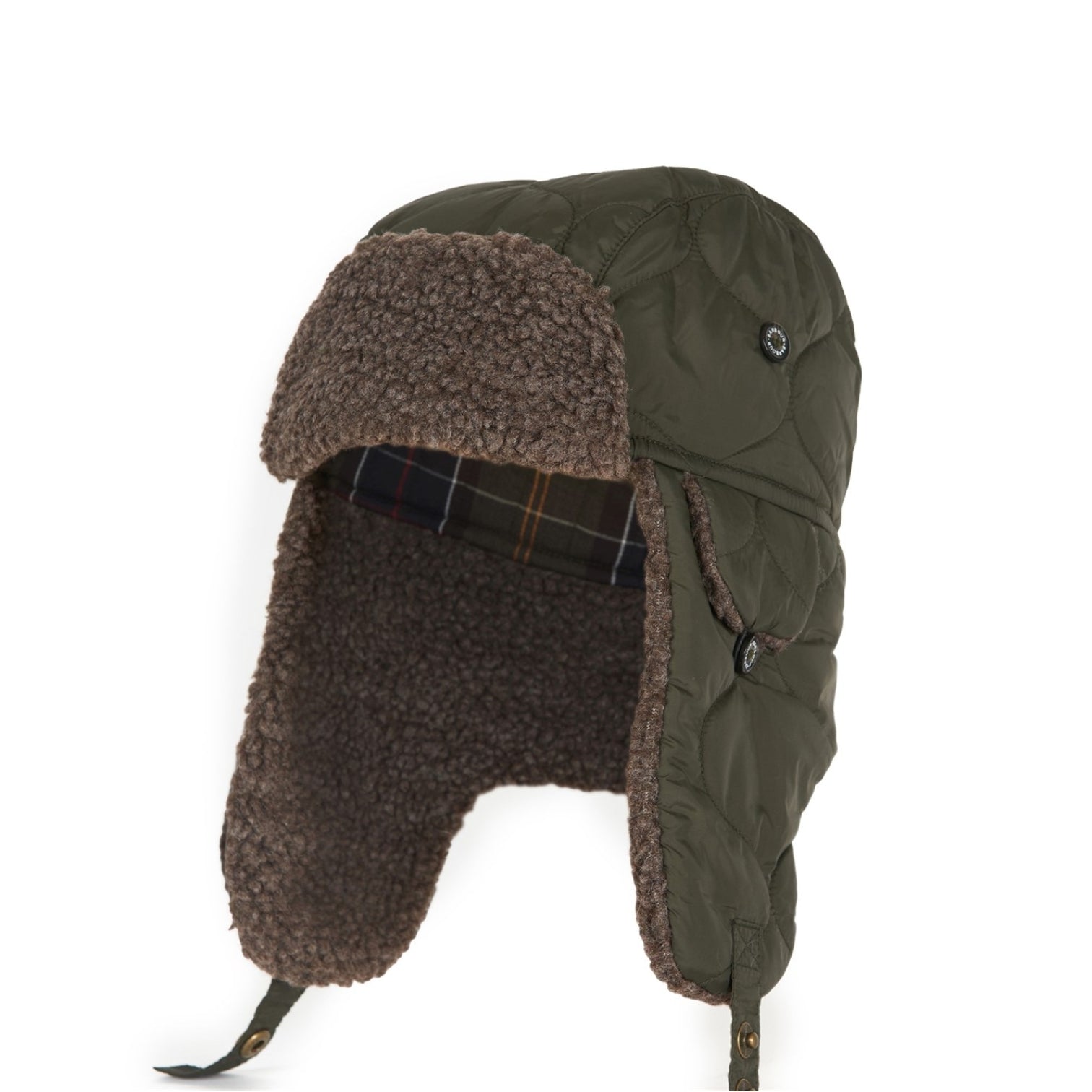 LUXURY HUB BARBOUR SANDBAY QUILTED TRAPPER HAT