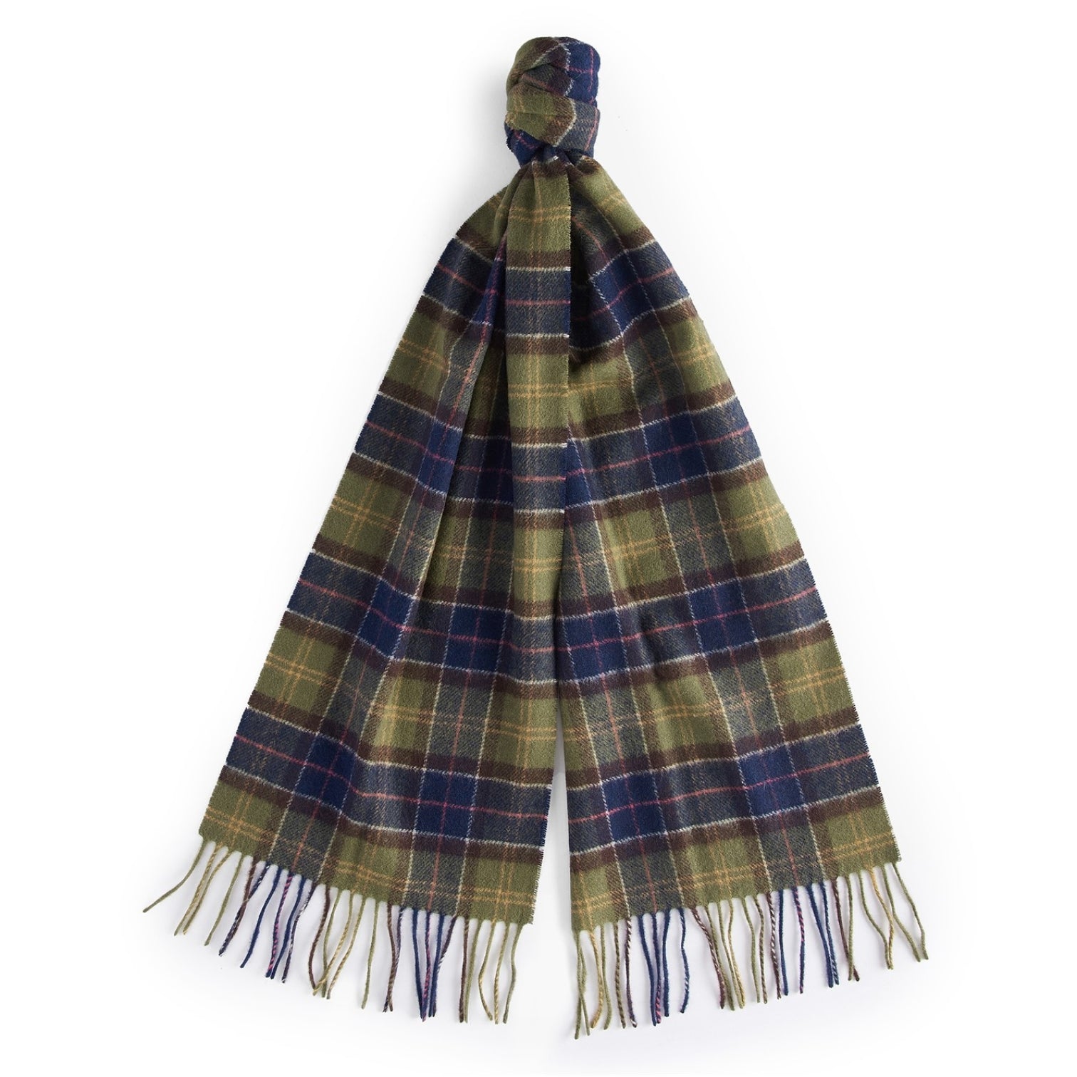 LUXURY HUB BARBOUR TARTAN LAMBSWOOL SCARF