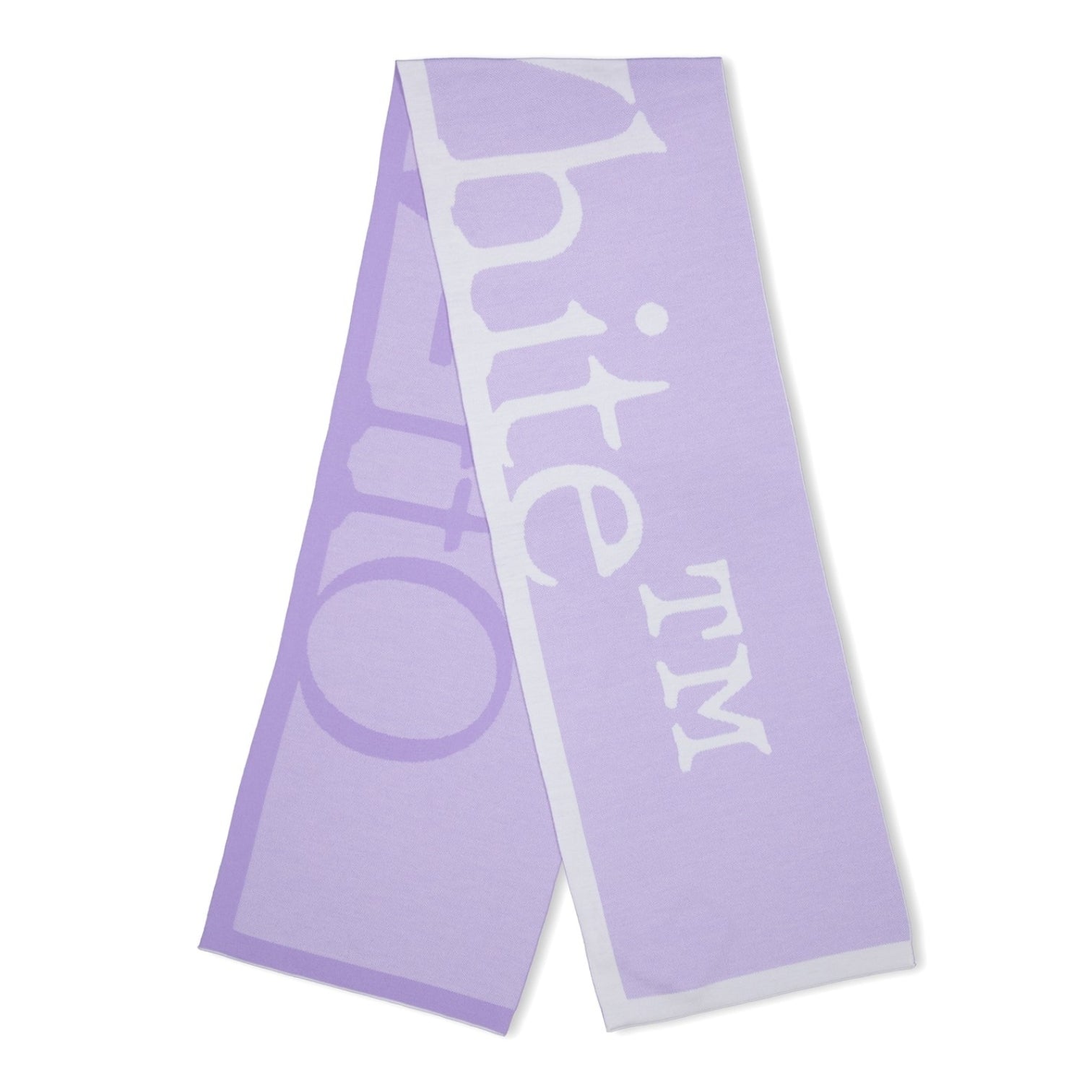 LUXURY HUB OFF WHITE INSTARSIA LOGO SCARF