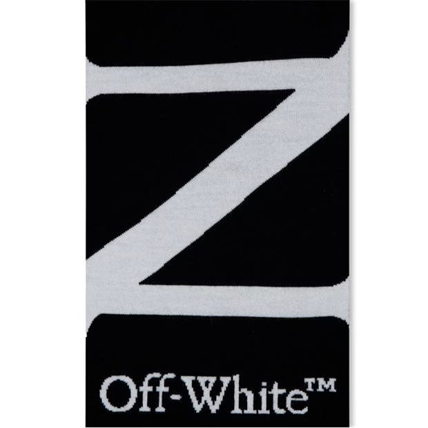 LUXURY HUB  OFF WHITE 'NO OFFENCE' DOUBLE SCARF