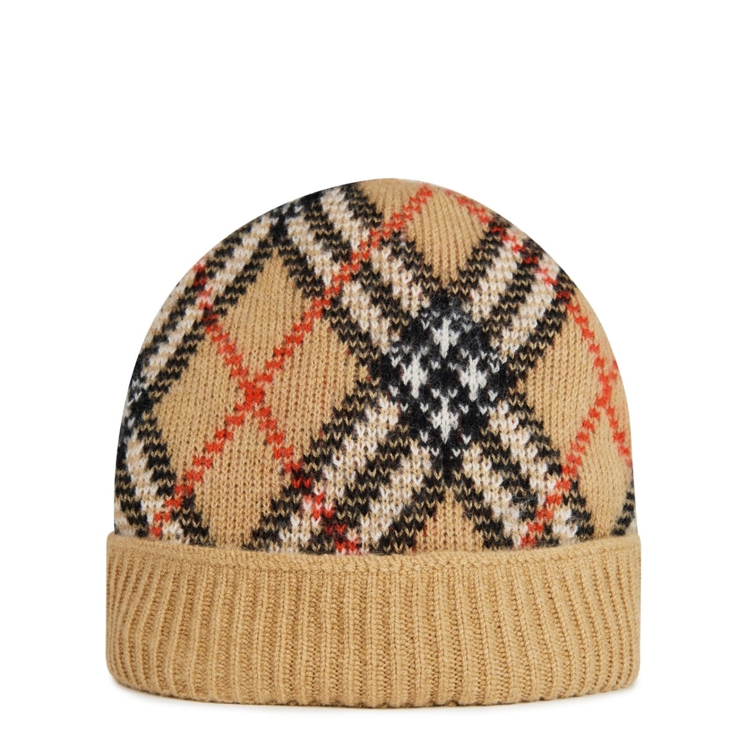 LUXURY HUB BURBERRY BURB CHECK BEANIE