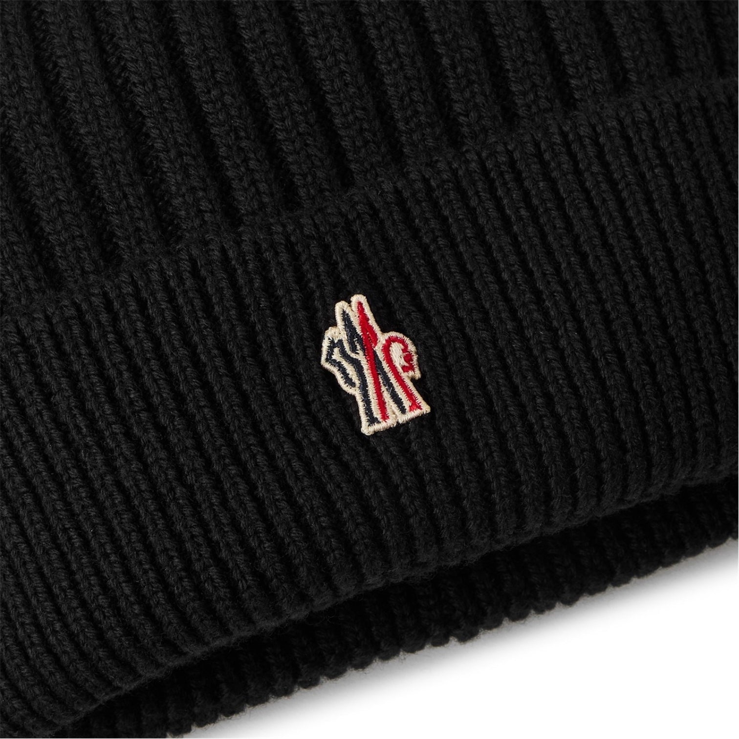 LUXURY HUB MONCLER GRENOBLE LOGO BEANIE HAT