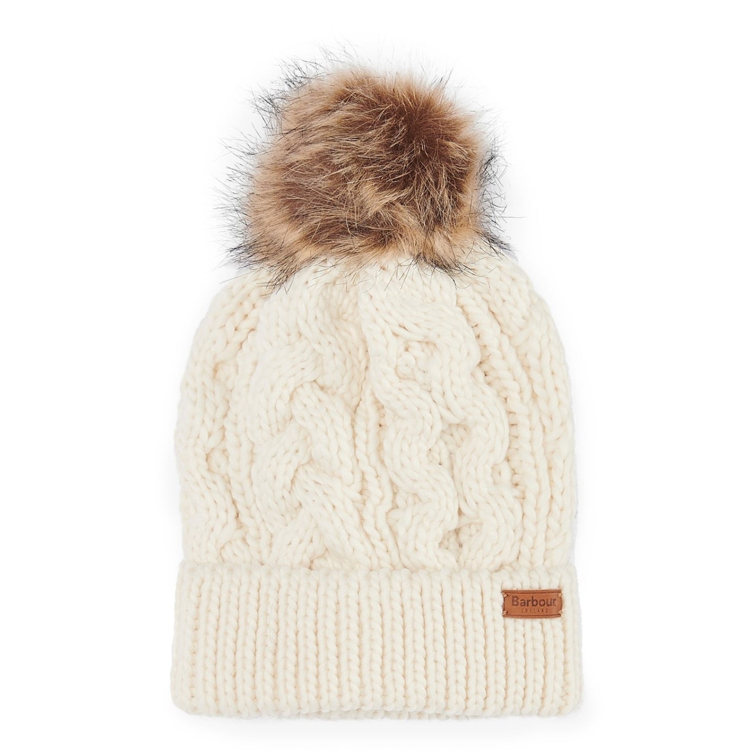 LUXURY HUB BARBOUR PENSHAW CABLE-KNIT BEANIE