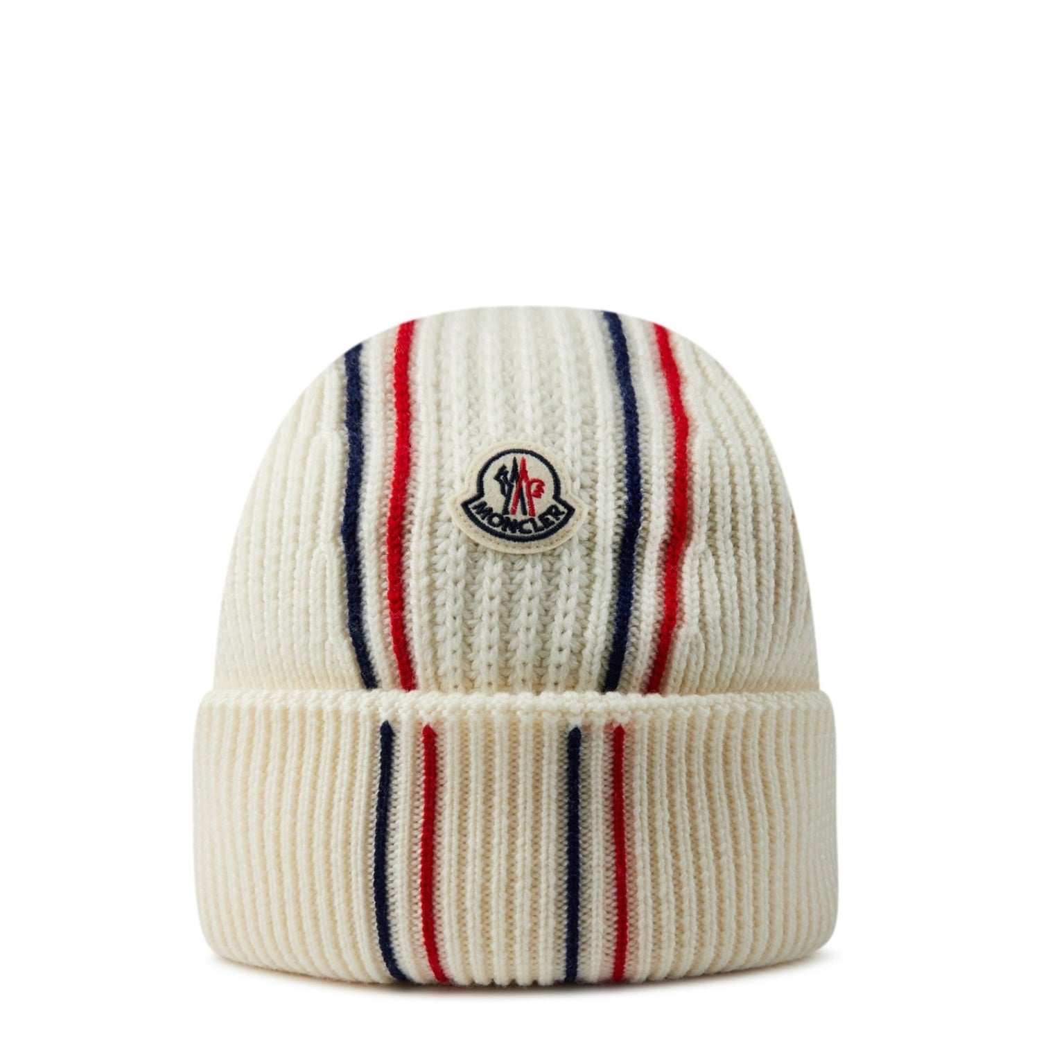 LUXURY HUB MONCLER TRICOLOUR WOOL BEANIE