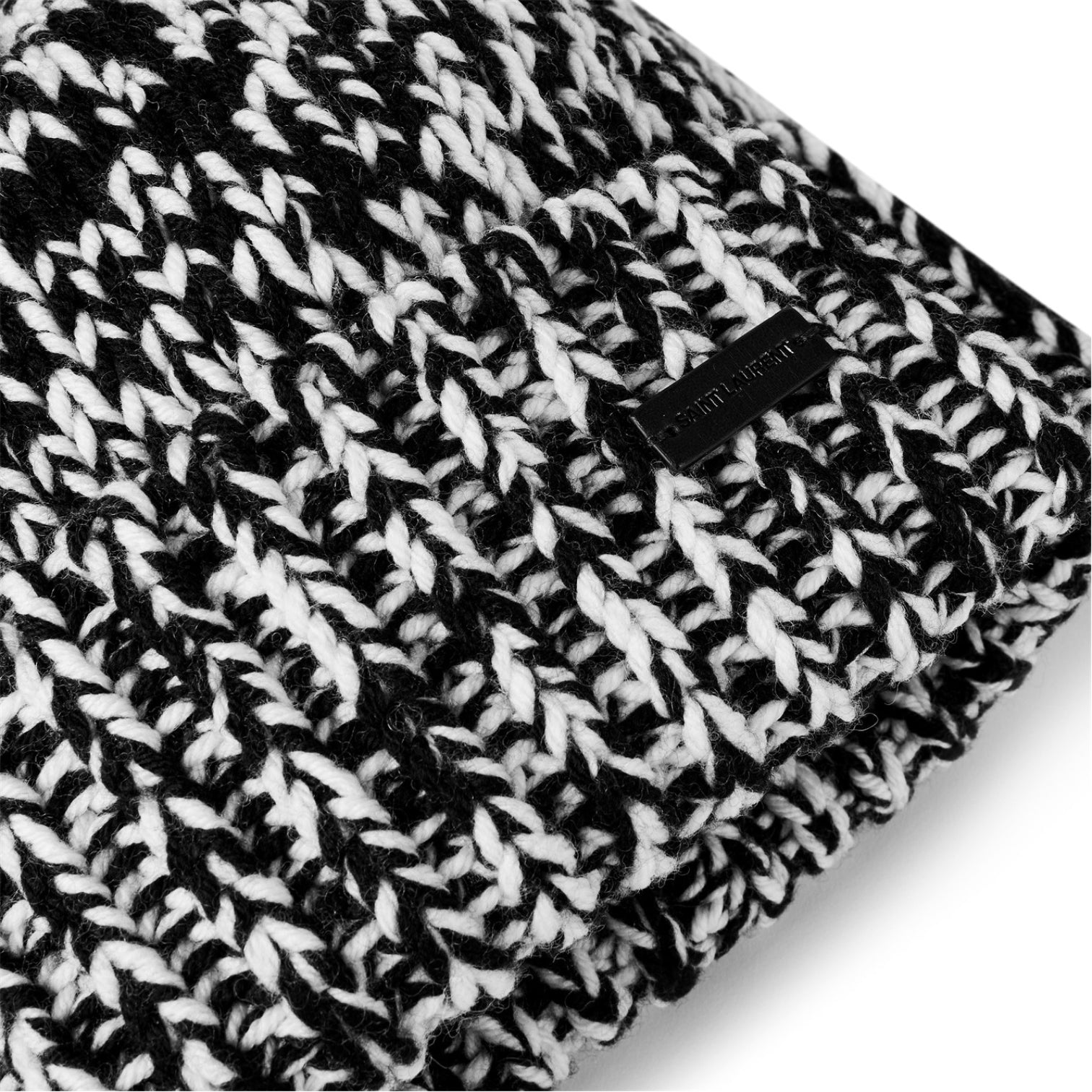 LUXURY HUB SAINT LAURENT MONOCHROME CUFFED BEANIE