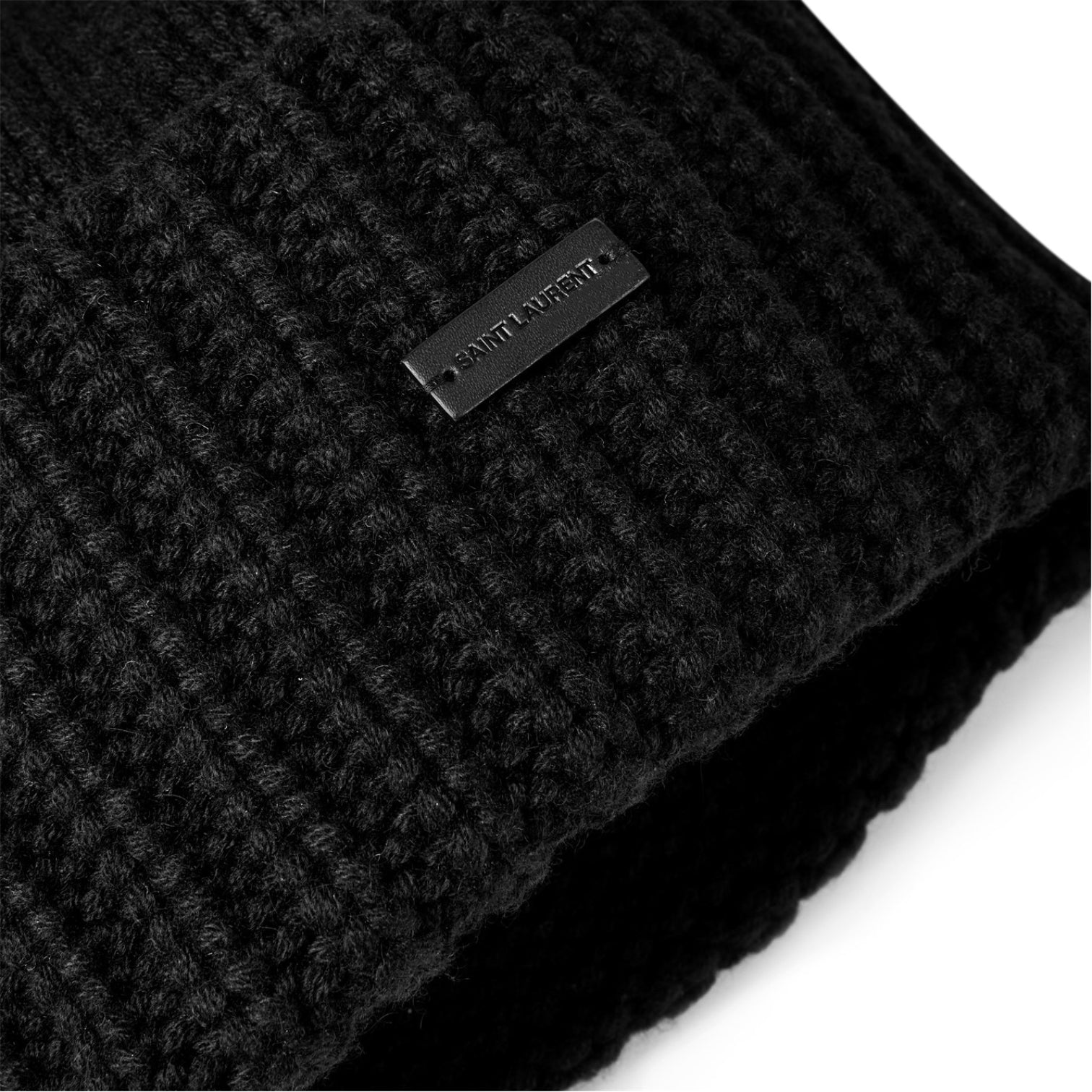 LUXURY HUB SAINT LAURENT KNITTED CUFFED BEANIE