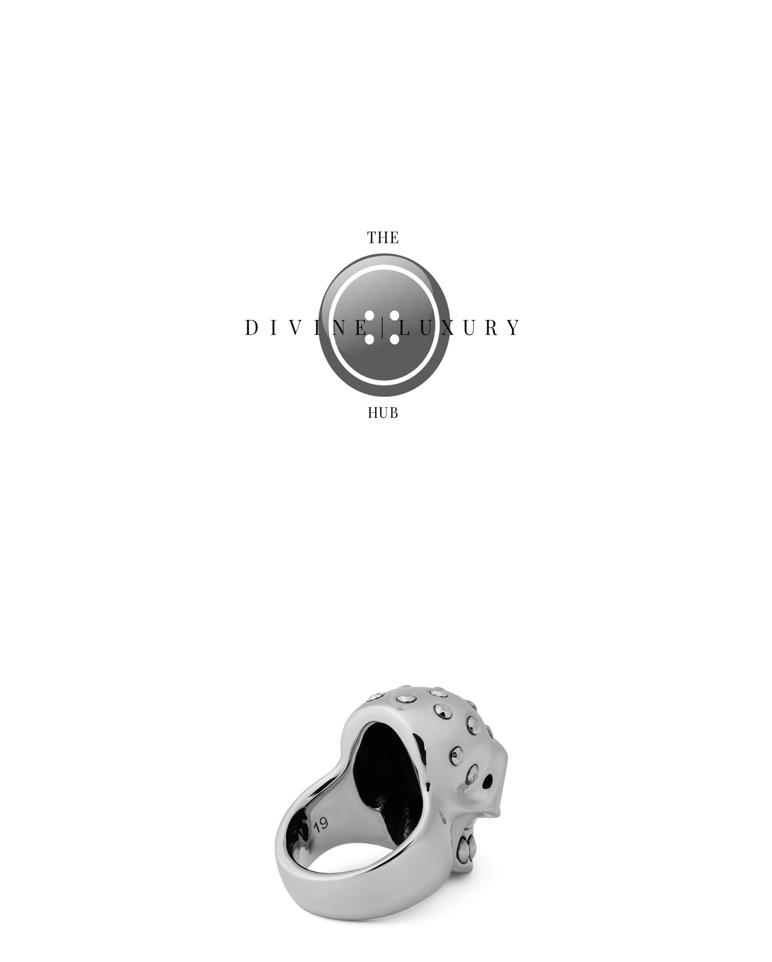 LUXURY HUB ALEXANDER MCQUEEN KNUCKLE SKULL RING IN ANTIQUE SILVER