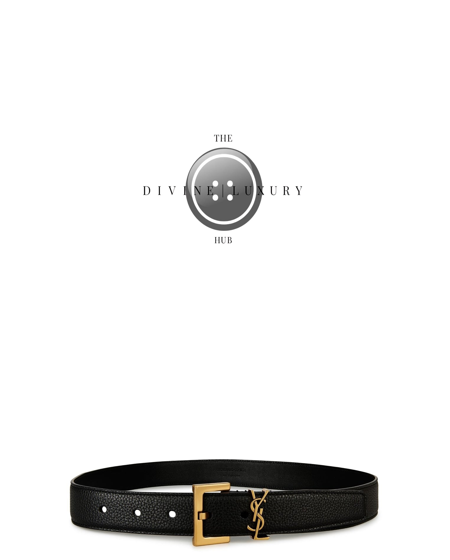 LUXURY HUB SAINT LAURENT MILO LOGO BUCKLE BELT