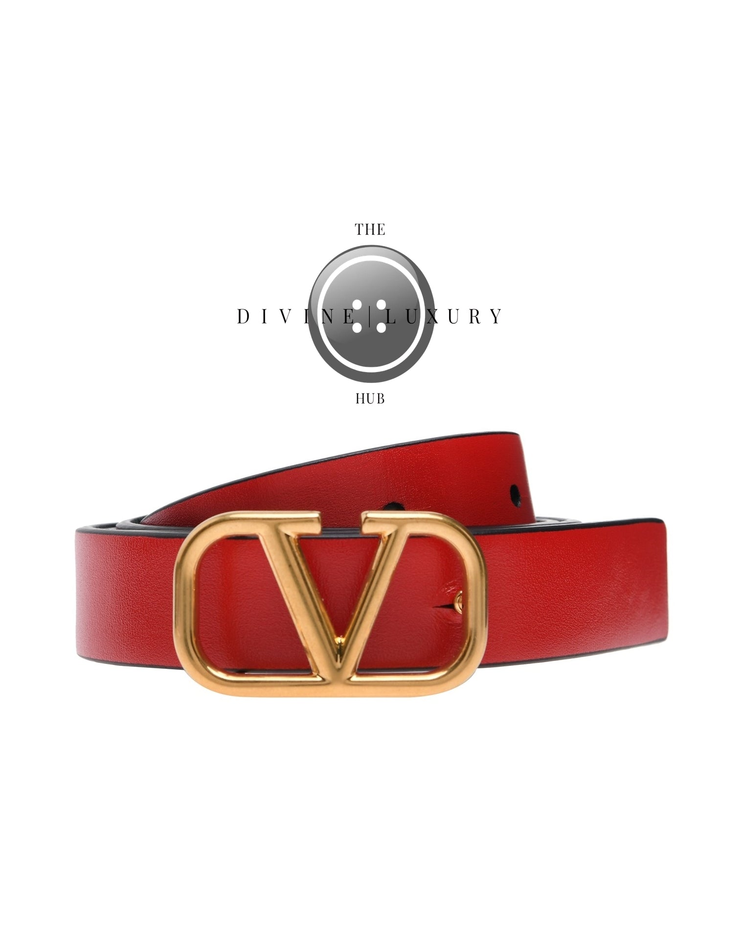 LUXURY HUB VALENTINO GARAVANI V LOGO 2CM REVERSIBLE BELT