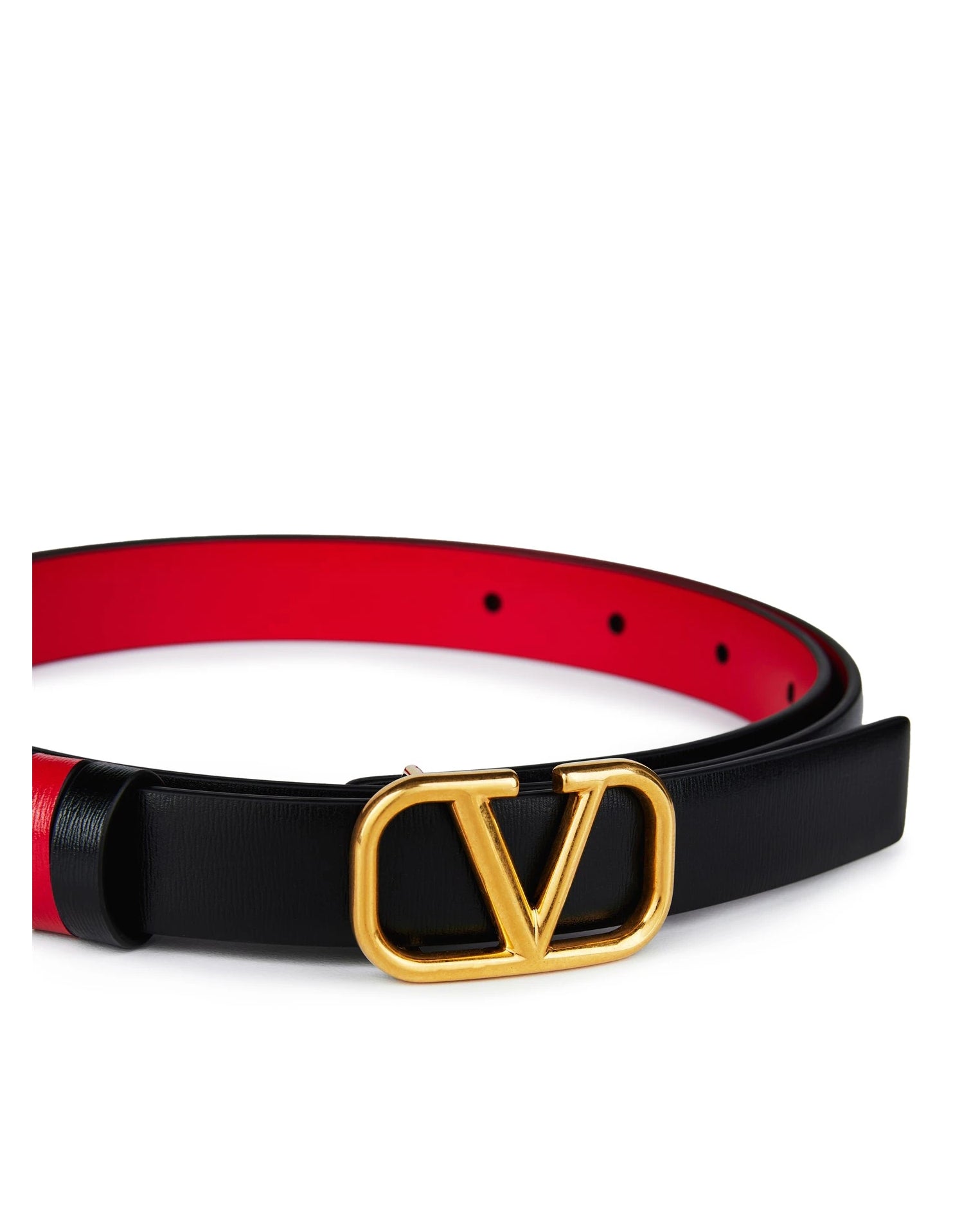 LUXURY HUB VALENTINO GARAVANI V LOGO 2CM REVERSIBLE BELT