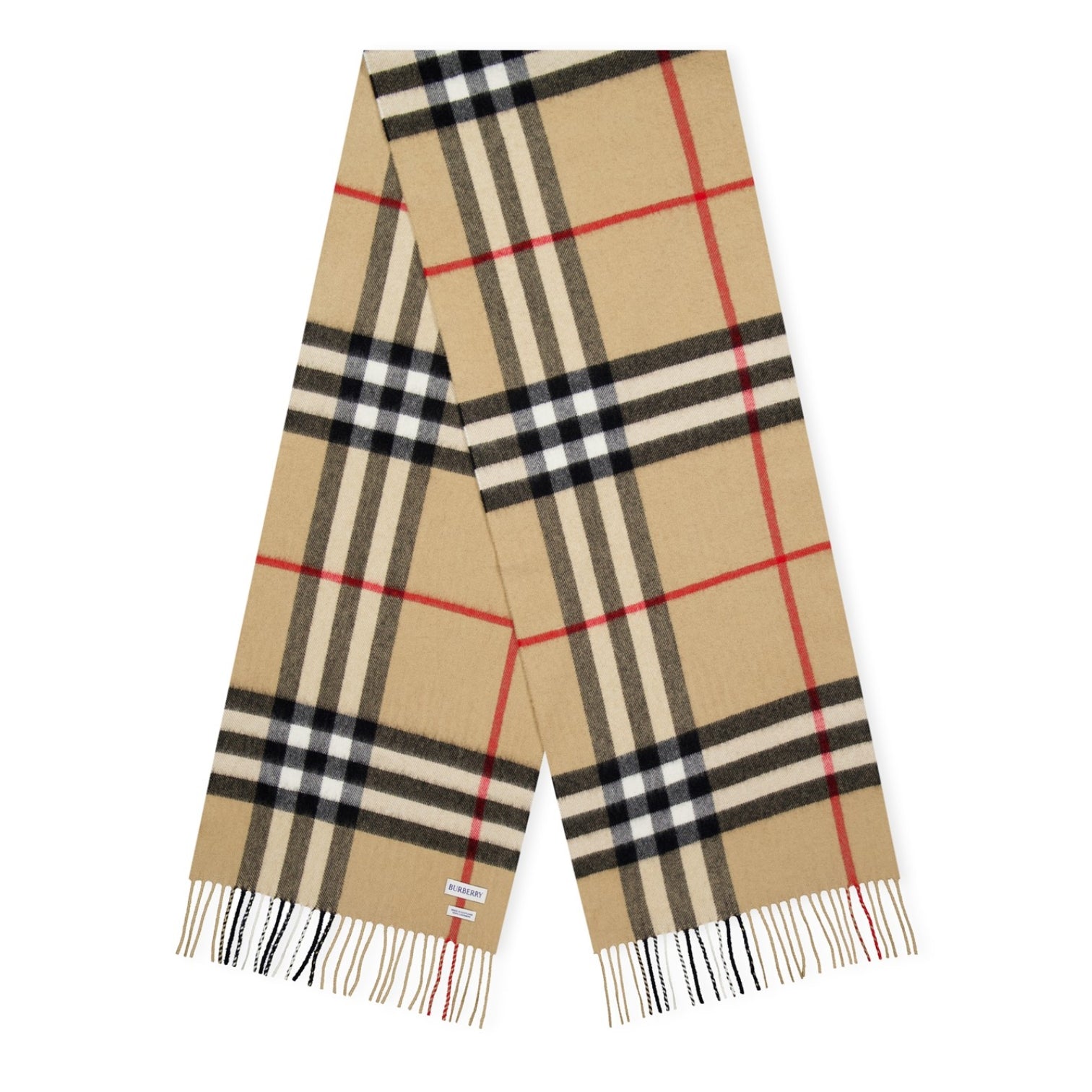 LUXURY HUB BURBERRY CHECK CASHMERE SCARF