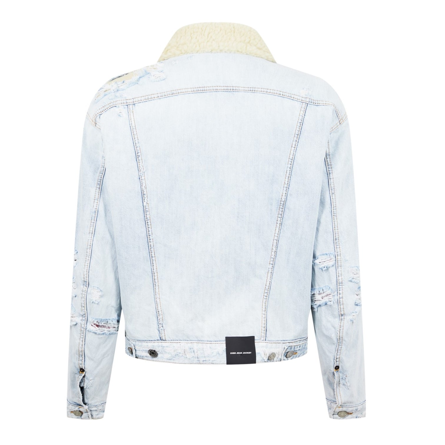 LUXURY HUB DSQUARED2 DSQ SHEARL DENIM AC JACKET