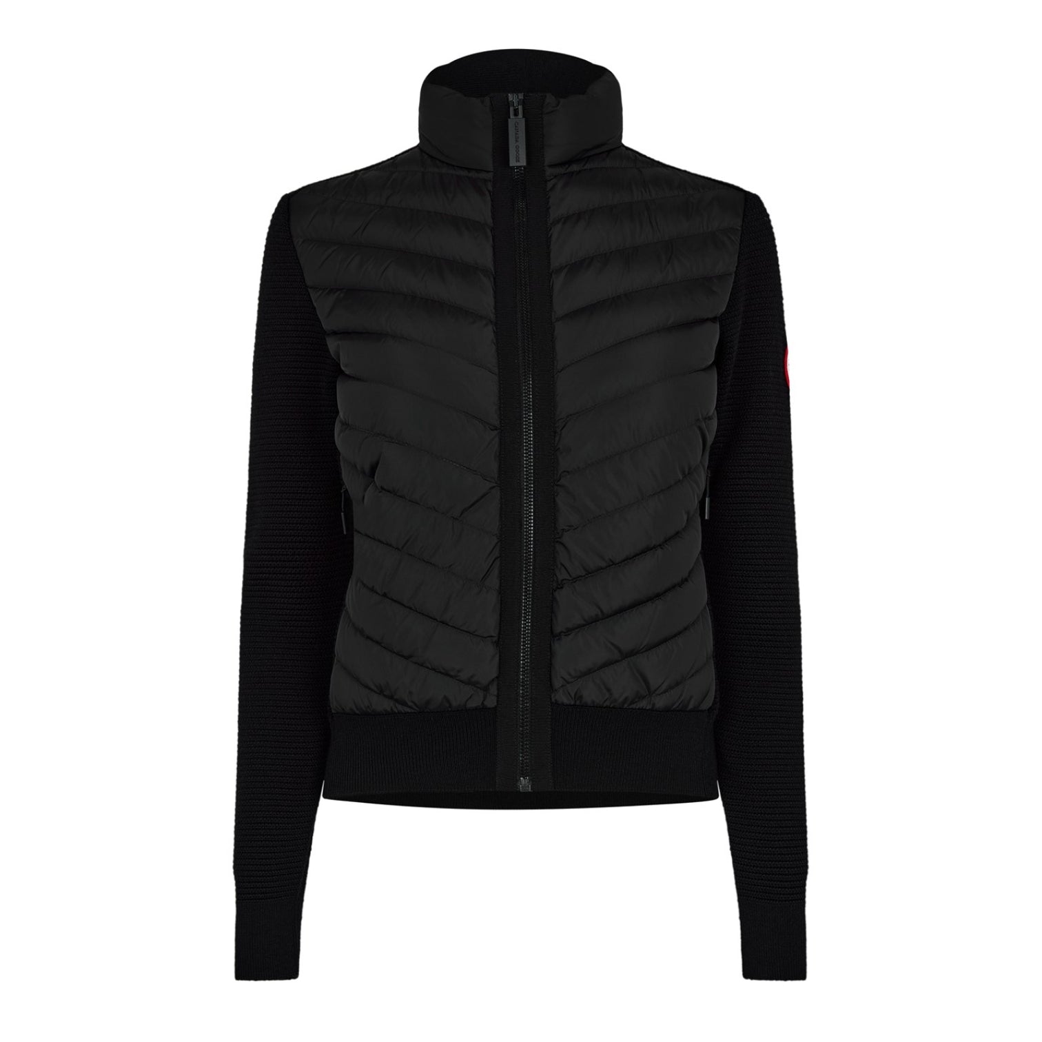 LUXURY HUB CANADA GOOSE HYBRIDGE CONTRASTING TRIM KNIT JACKET