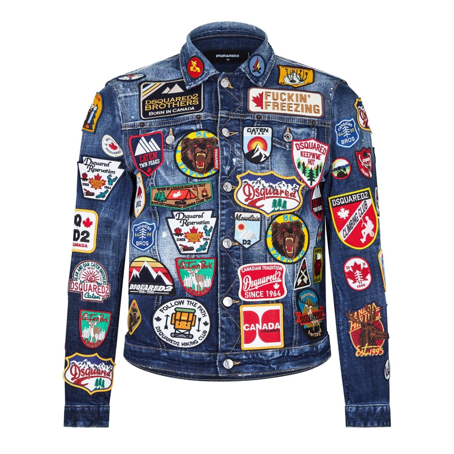 LUXURY HUB DSQUARED2 PATCH DENIM JACKET