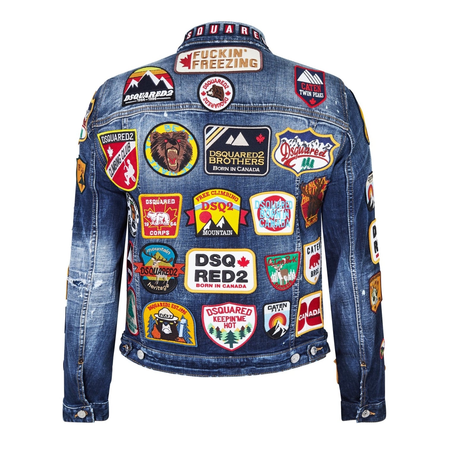 LUXURY HUB DSQUARED2 PATCH DENIM JACKET