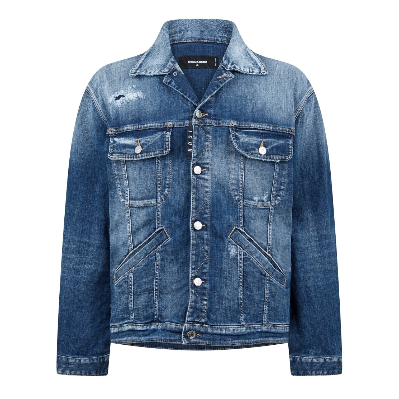 LUXURY HUB DSQUARED2 ICON KABAN DENIM JACKET