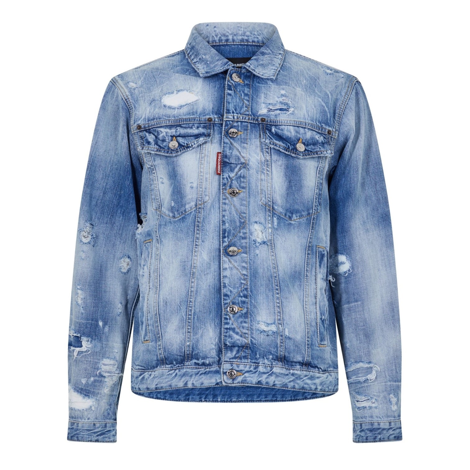 LUXURY HUB DSQUARED2 DSQ RIPPED WASHED JACKET