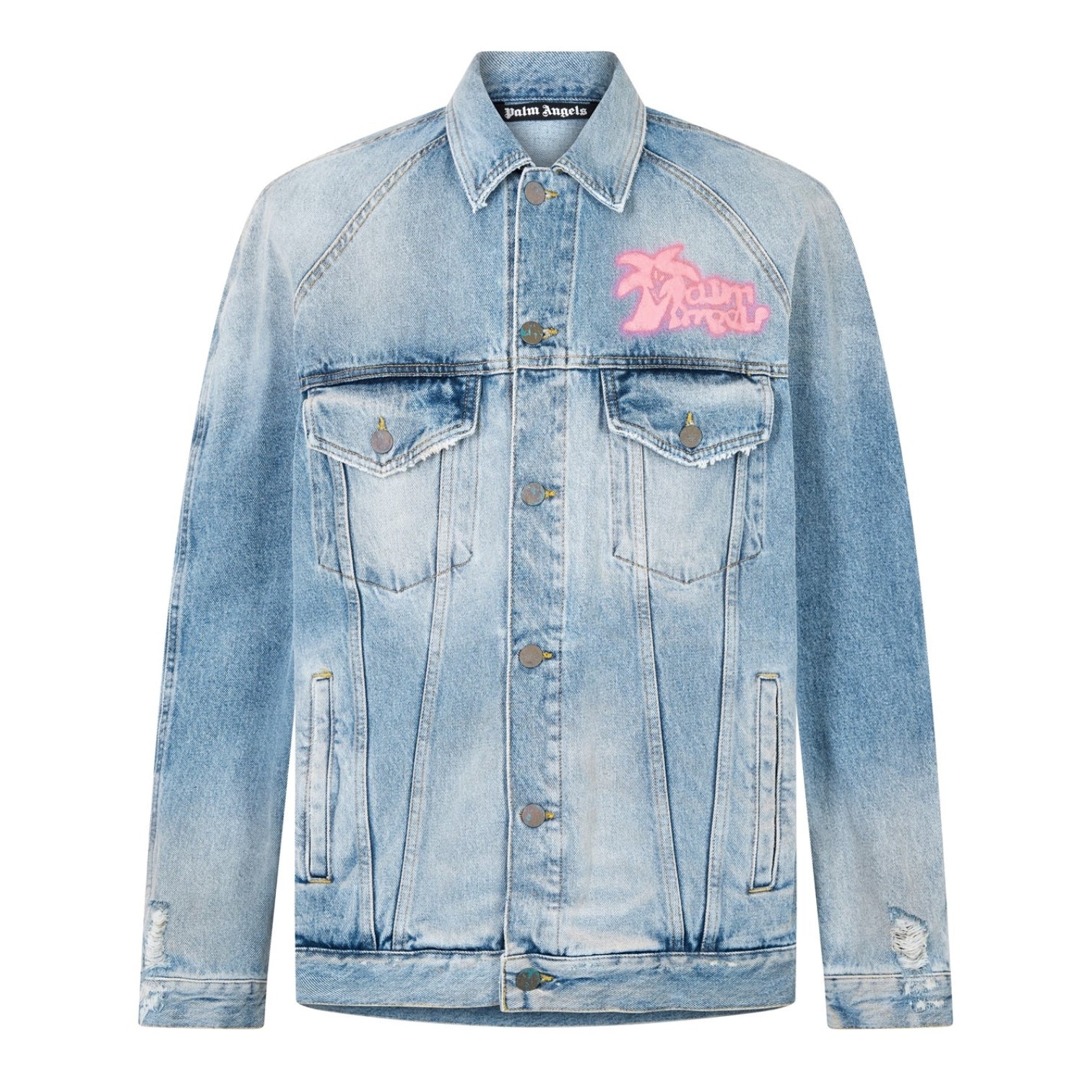 LUXURY HUB PALM ANGELS SPRAY ''HUNTER'' DENIM JACKET