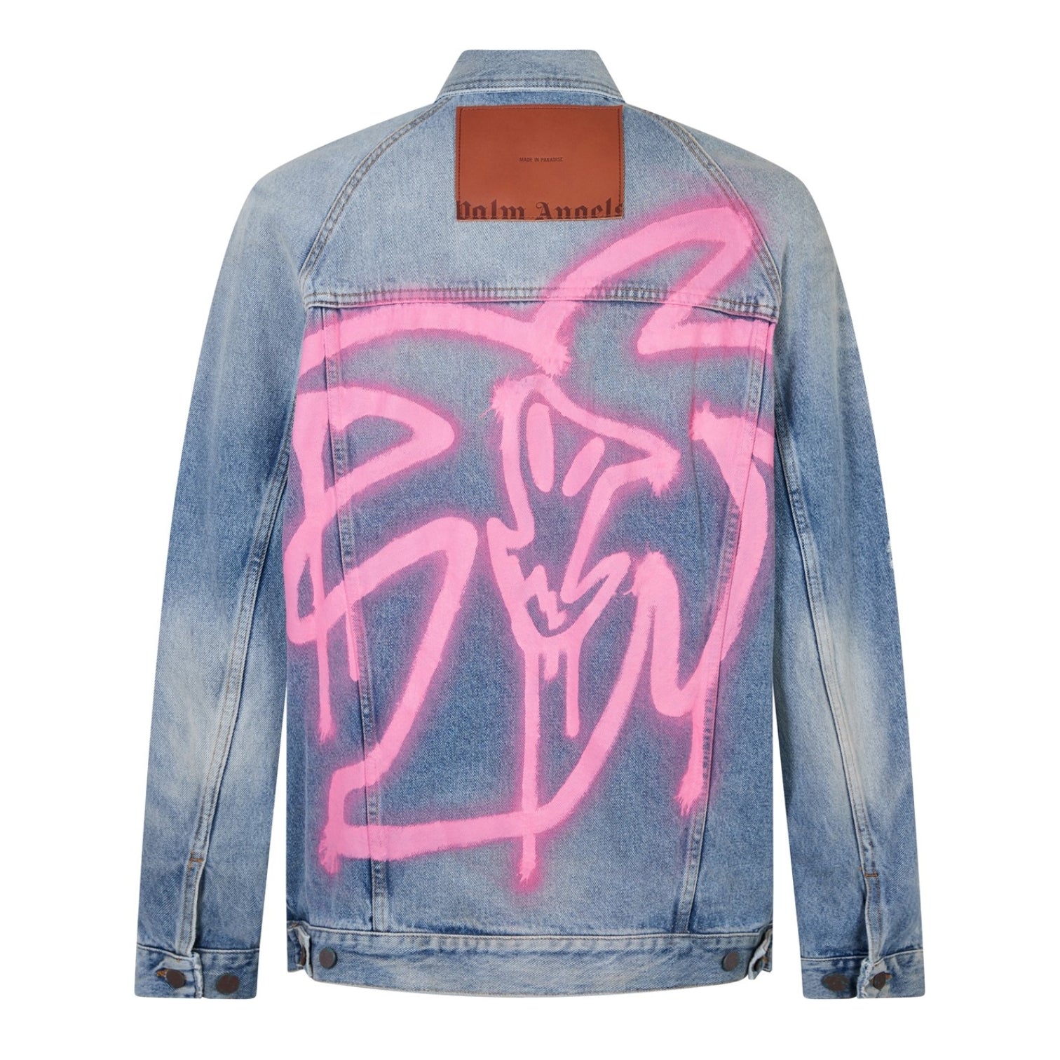 LUXURY HUB PALM ANGELS SPRAY ''HUNTER'' DENIM JACKET