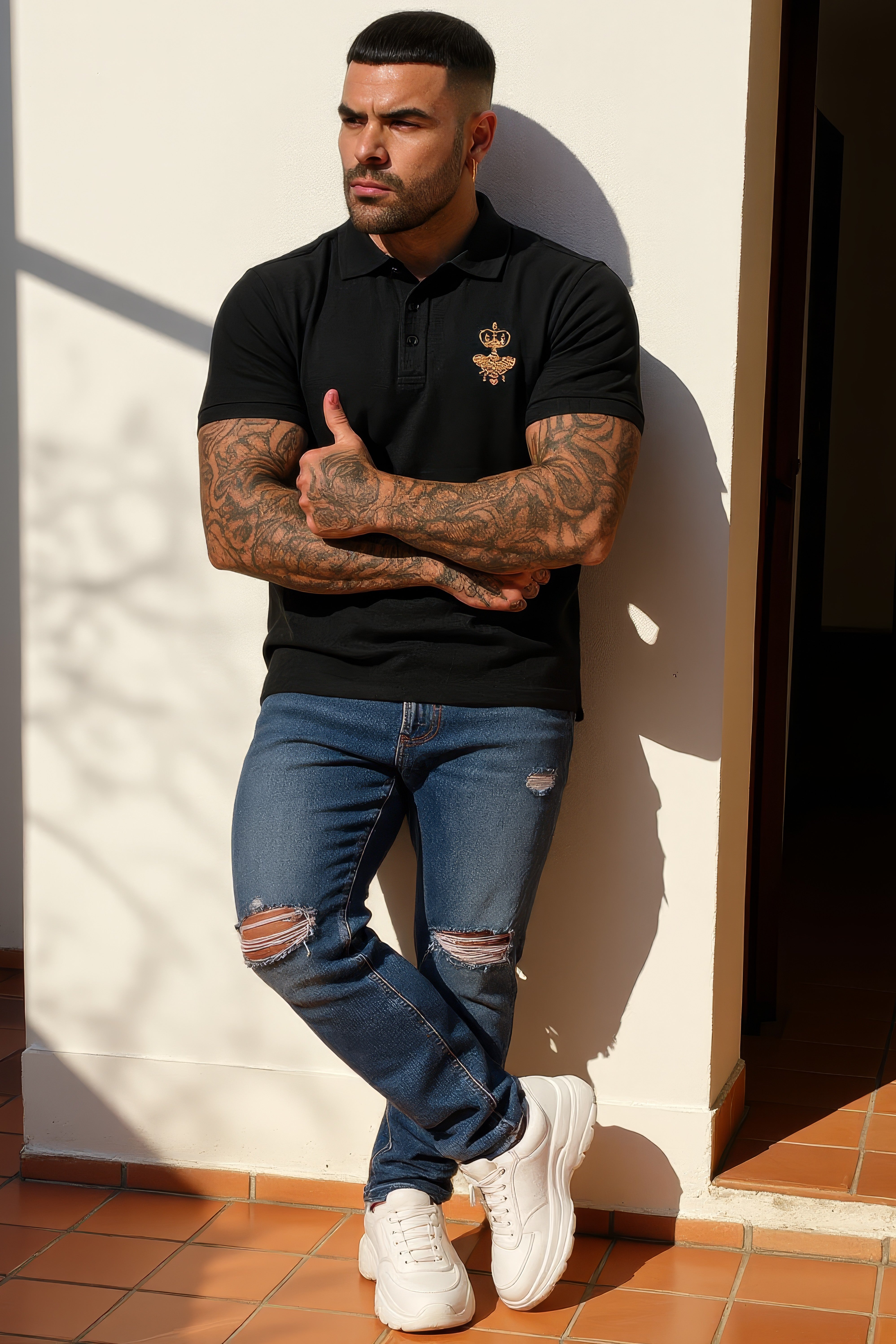LUXURY HUB DOLCE AND GABBANA DG CROWN BEE POLO