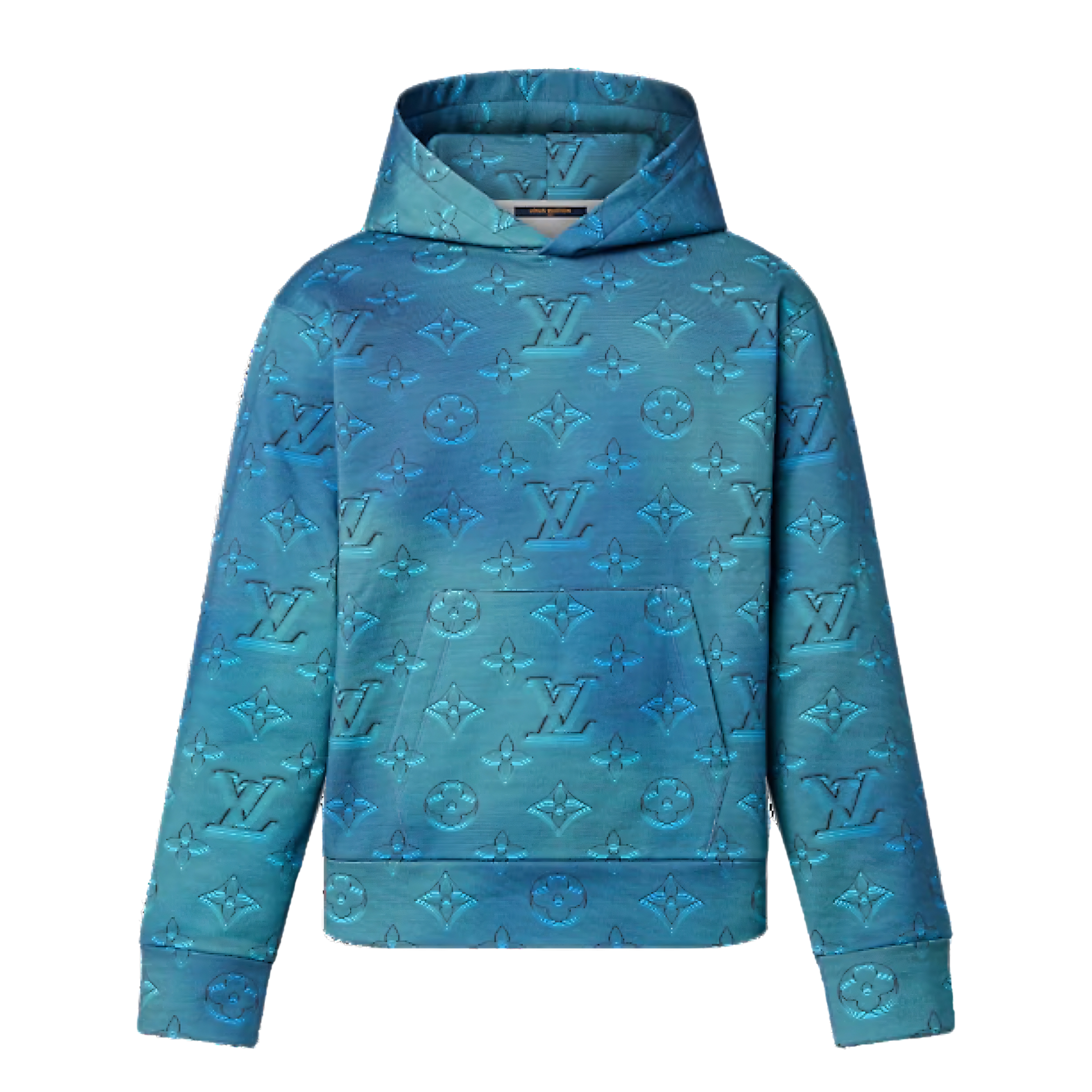 LUXURY HUB LOUIS VUITTON AQUA MONOGRAM HOODIE