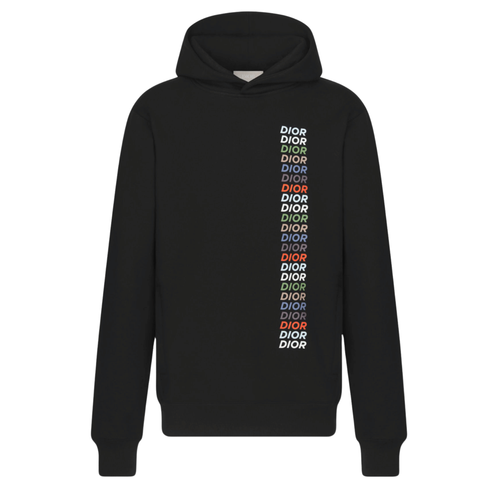 LUXURY HUB CHRISTIAN 'DIOR' PRINTED HOODED SWEATSHIRT