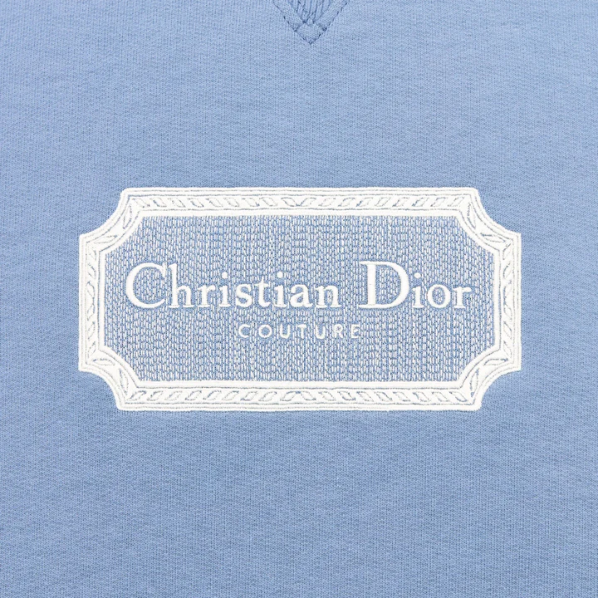 LUXURY HUB CHRISTIAN 'DIOR' COUTURE PLAQUE SWEATSHIRT