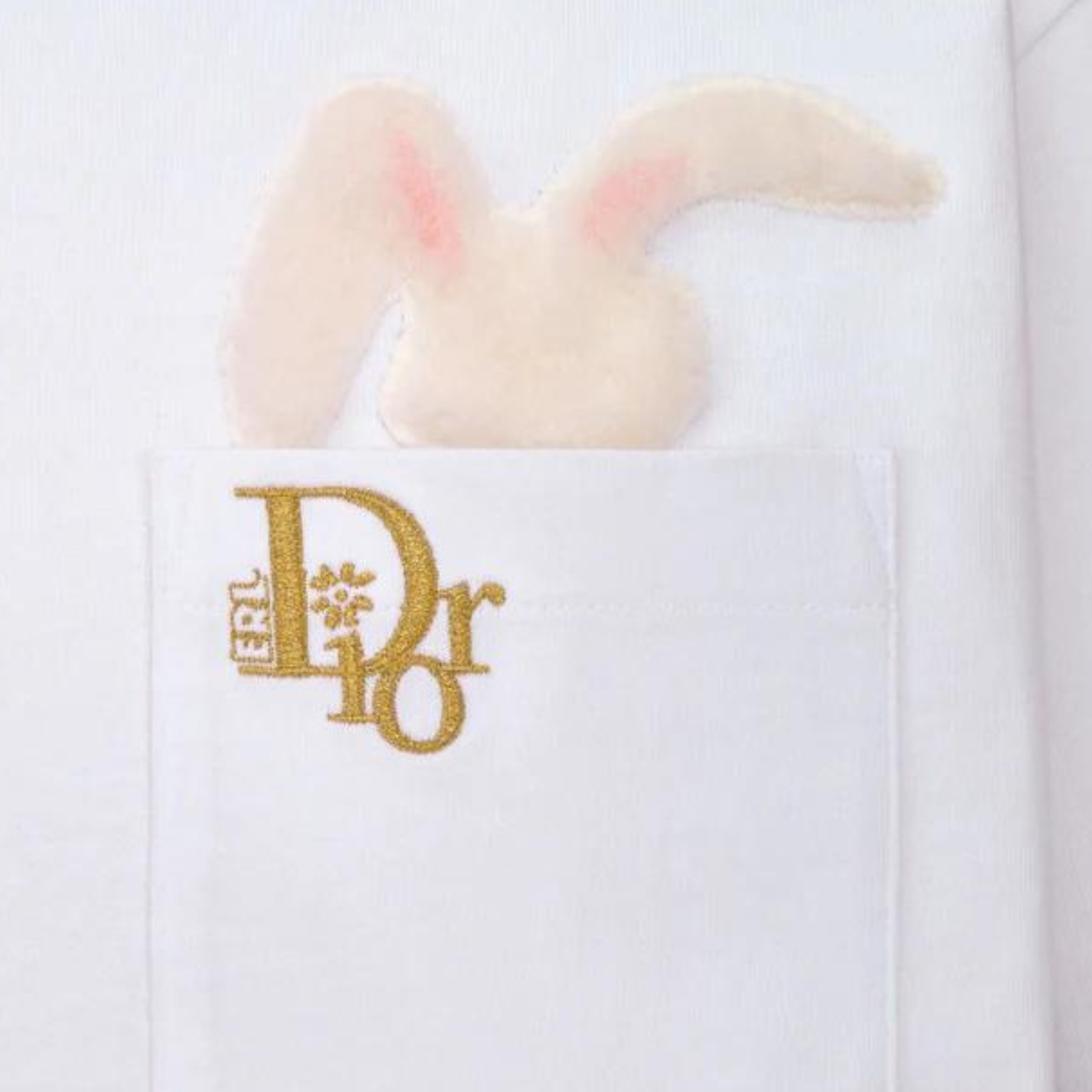 LUXURY HUB CHRISTIAN 'DIOR' X ERL BUNNY POCKET TEE